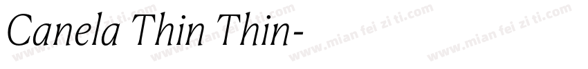 Canela Thin Thin字体转换